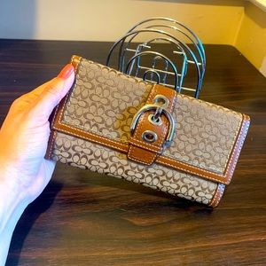 Coach tan wallet